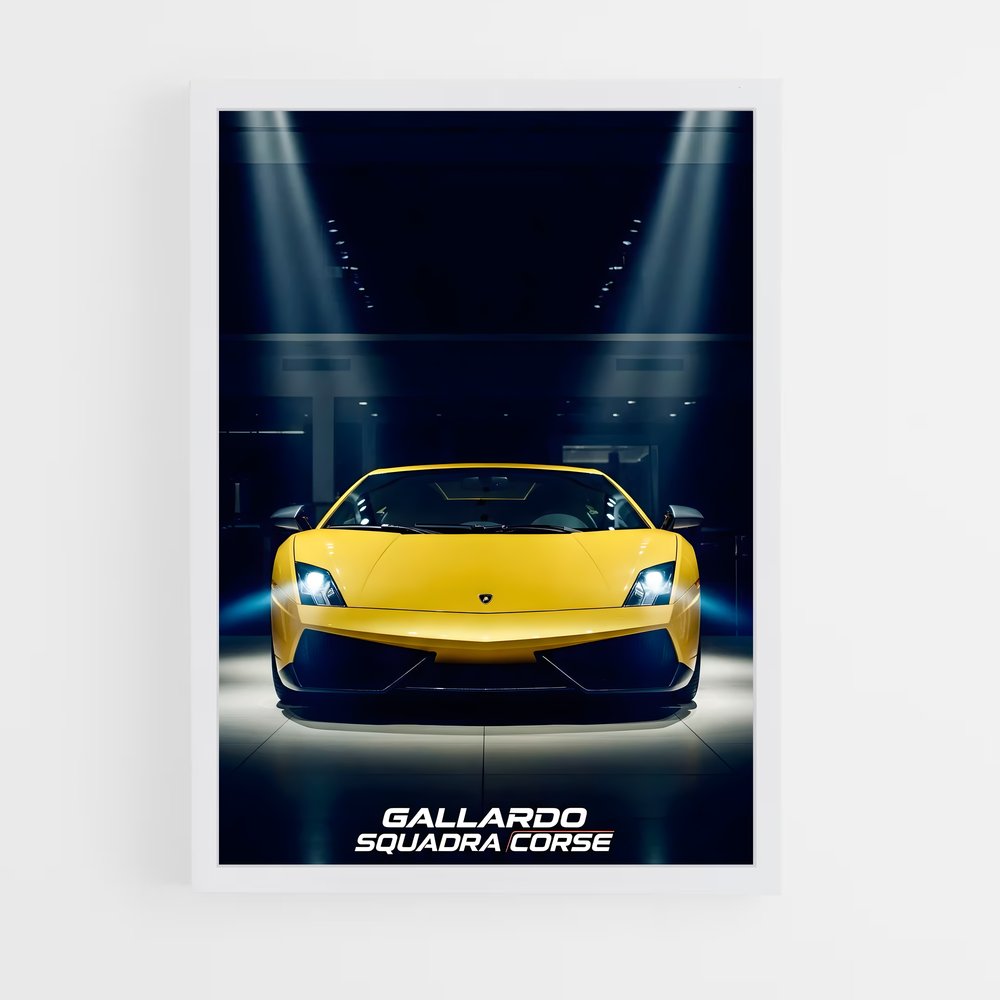 Poster Lueur Jaune – affiche Lamborghini (vue 3)